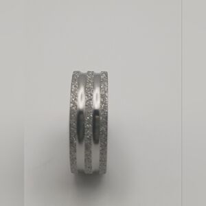 Stainless Steel Elegant Silver Ring Band For Women Size 19 U.S Size 9.5